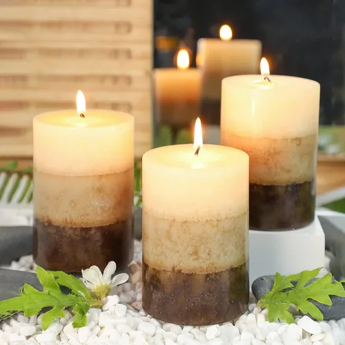 Vista 6 de Pillar Candles - Vela perfumada de Immeiscent para aromaterapia, con aroma a cupcake de vainilla, de 50 horas de combustión limpia, velas moteadas