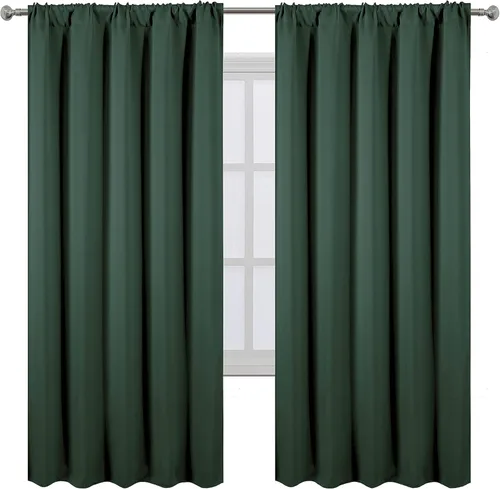 Vista 84 de LEMOMO Cortinas opacas grises, 52 x 84 pulgadas, juego de 2 paneles de cortinas opacas con aislamiento térmico para oscurecer la habitación