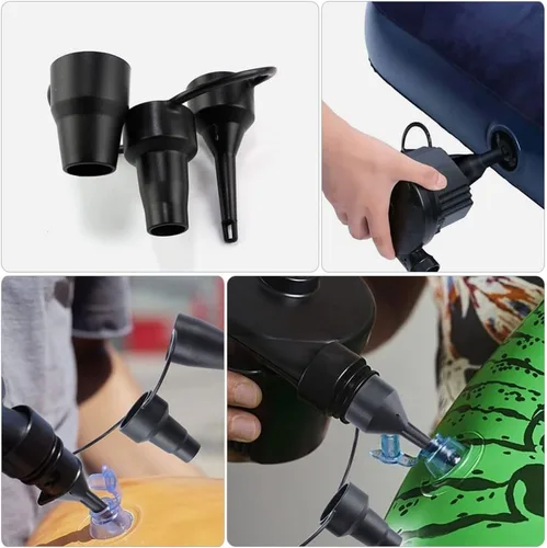 Vista 2 de Gatuida 4 boquillas de repuesto para bomba de aire, cabezal de bomba inflable, 3 boquillas, bomba de aire para cama de aire, piscina inflable