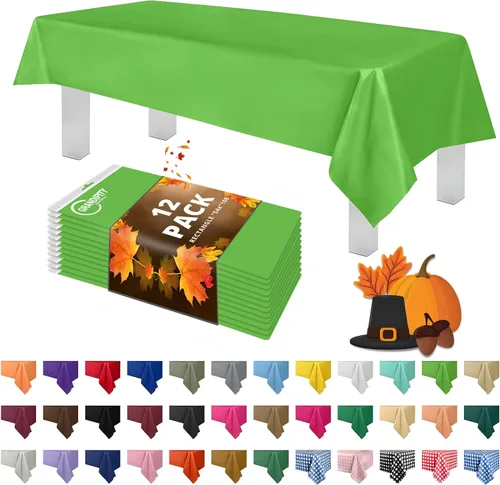 Vista 51 de Mantel de plástico de alta calidad - 54 in. x 108 pulgadas. Grandipity - Mantel rectangular (6 y 12 unidades), Agua (Aqua)