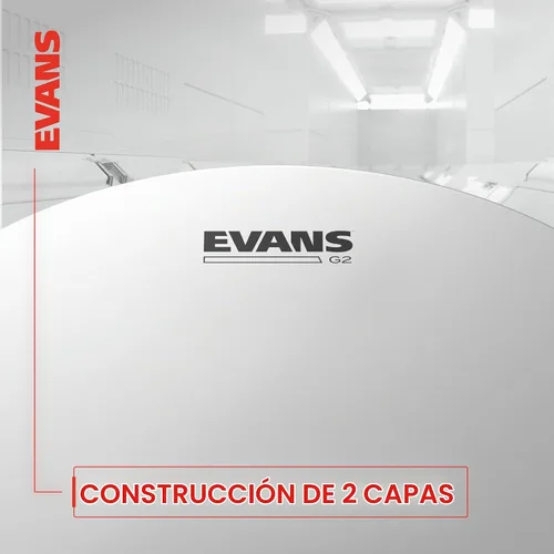 Vista 5 de Evans Cabezales de tambor - Tompack estándar recubierto G2 (12 pulgadas, 13 pulgadas, 16 pulgadas)