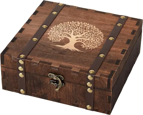 Vista 14 de AW BRIDAL Caja de recuerdos de boda personalizada con tapa, caja de almacenamiento de memoria de madera, regalos de despedida de soltera