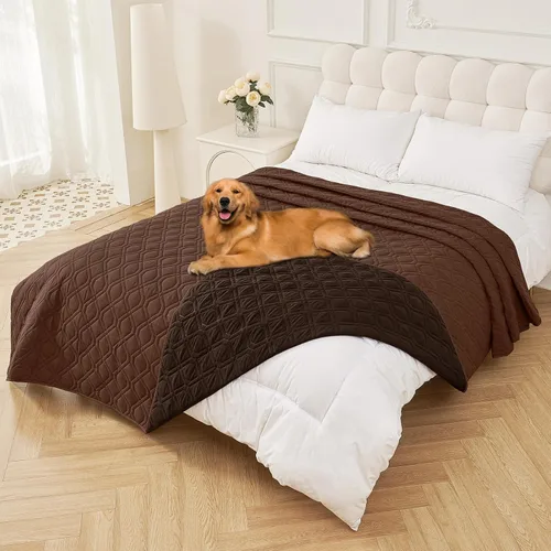 Vista 71 de Smiry Funda impermeable para cama de mascota, suave y lavable, para cama, sofá, reversible, perros pequeños, medianos, grandes, gatos, diseño