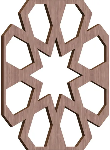 Vista 34 de Jackson Decorative Fretwork Wood Wall Panels, Large, 23 3/8" W x 23 3/8" H x 1/4" T, Cherry