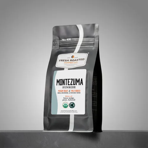 Vista 155 de Fresh Roasted Coffee, Caballero Negro Orgánico USDA Orgánico, Kosher Tostado oscuro 2 lb (32 oz) Molido