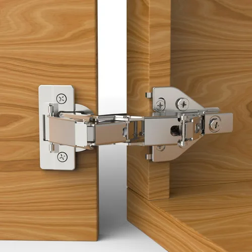 Vista 7 de Furniware - Juego de 2 bisagras de 135 grados Lazy Susan, superposición completa oculta para gabinete, armario, puerta plegable, combinación