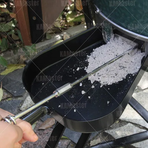 Vista 3 de Bandeja de cenizas compatible con herramienta de eliminación de cenizas de huevo verde grande, accesorios de huevos verdes, Kamado Grill Joe y otras