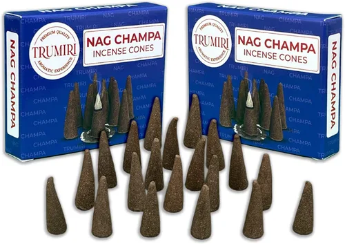 Vista 20 de TRUMIRI Incienso ámbar – Paquete de 20 conos (2 x 10) – Incienso de cono perfumado