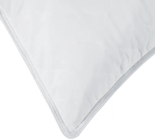 Vista 5 de puredown Juego de 2 almohadas acolchadas de plumas de ganso, color blanco, tamaño Queen estándar