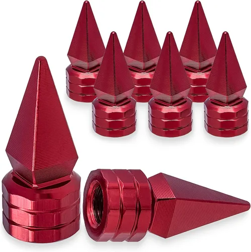 Vista 11 de 6PCS Tapas de Vástago de Válvula de Neumático con Forma de Pinchos, Vástago de Válvula de Neumático de Rueda con Pinchos de Aleación de Aluminio