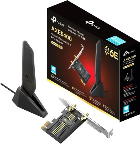 Vista 10 de TP-Link Tarjeta WiFi 6 AX3000 PCIe WiFi (Archer TX3000E), hasta 2400 Mbps, Bluetooth 5.3, 802.11AX Adaptador inalámbrico de doble banda con MU-MIMO