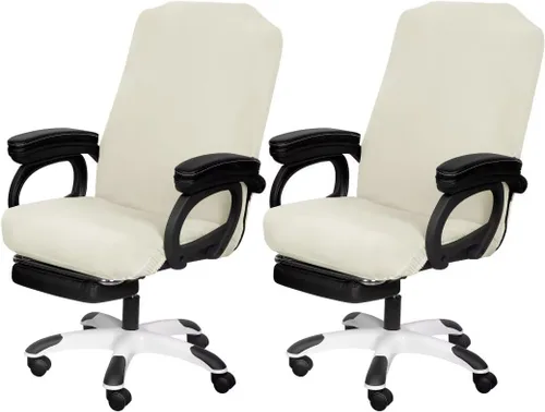 Vista 25 de SARAFLORA Funda para Silla de Oficina - Mediano, Negro - Funda Extraíble para Silla de Computadora para Silla de Oficina con Cremallera para Silla