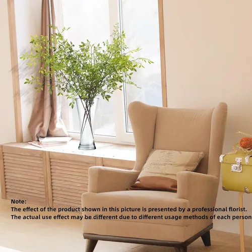 Vista 6 de Melorca&Guilla Plantas artificiales, 2 ramas sintéticas de 43 pulgadas para jarrón, plantas artificiales, tallos de vegetación sintética