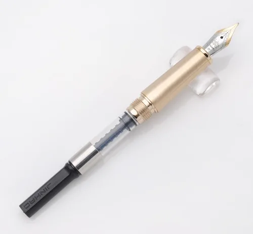 Vista 6 de JINHAO - Pluma estilográfica de metal serie 95 (verde oliva, punta F de 0.020 in)