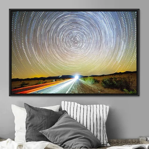 Vista 19 de SIGNWIN Framed Canvas Wall Art Dayspring Astronomy & Space Contemporary Cosmic Dramatic Green Group Photography Realism - 16x24 inches