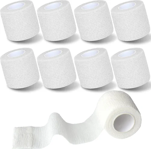 Vista 9 de Paquete de 8 vendajes autoadhesivos de 2 pulgadas x 5 yardas, cinta adhesiva autoadhesiva para atletismo, muñeca, tobillo, rodillas, mascotas