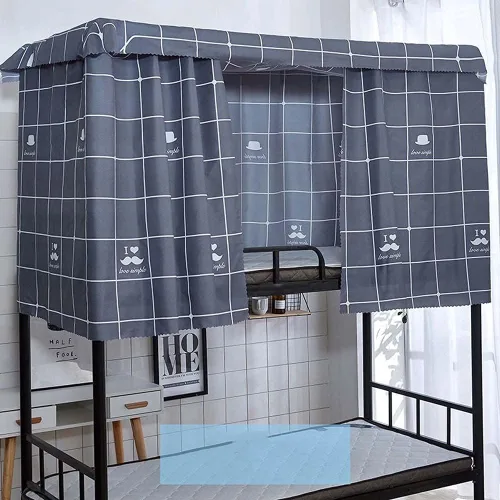 Vista 5 de Cortinas de litera para dormitorio de estudiantes, cortina de cama opaca a prueba de polvo, mosquiteras, litera, tienda de campaña para literas