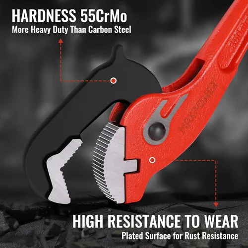 Vista 6 de MAXPOWER Llaves de tubo de 10 y 14 pulgadas, llave de tubo autoajustable de 2 piezas, llave de fontanería autoajustable rápida de agarre rápido