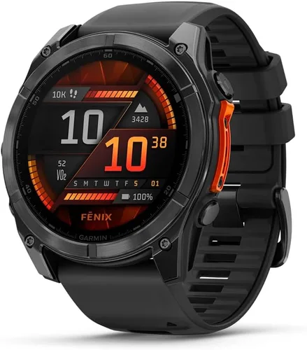 Vista 22 de Garmin fēnix® 8 – 47 mm, AMOLED, Zafiro, Smartwatch GPS Multisport Premium, Vida Útil de Batería Larga, Certificado para Buceo, Linterna LED