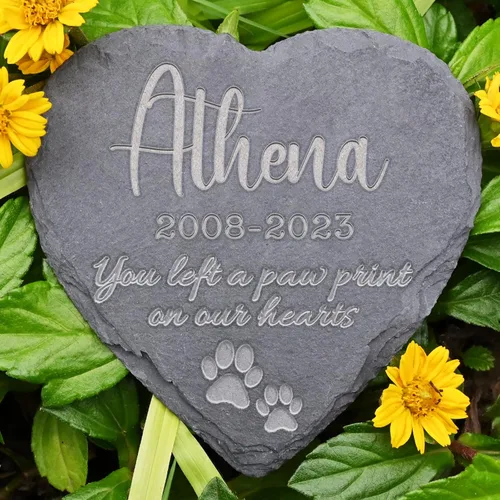 Vista 9 de Piedras conmemorativas para mascotas, regalos, regalos para perros con pérdida de condolencias, marcador de tumba de duelo, en memoria, estilo E, 6
