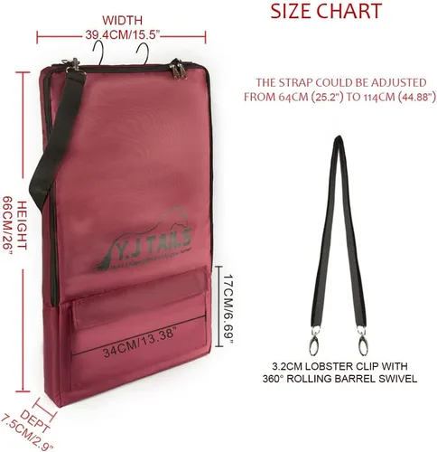 Vista 2 de Bolsa de brida de caballo, bolsa de transporte con 3 puntas para cabestros, bridas, arnés, riendas ecuestres, puntas y cabezas (rojo vino)