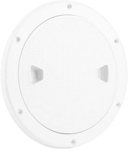 Vista 2 de Escotilla de inspección antideslizante circular blanca de 9.84 pulgadas con cubierta desmontable antibarco placa de reemplazo Tempress barco