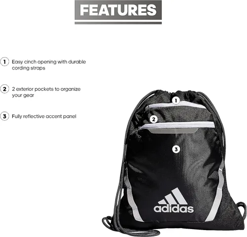 Vista 3 de adidas Mochila unisex para adultos Rumble 3, NegroBlanco, talla única , Mochila Rumble 3