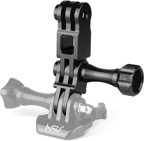 Vista 6 de HSU Brazo de extensión de aluminio para GoPro Hero 13/12, montaje de juntas rectas de brazo de ajuste de metal, montaje de juntas rectas en la misma