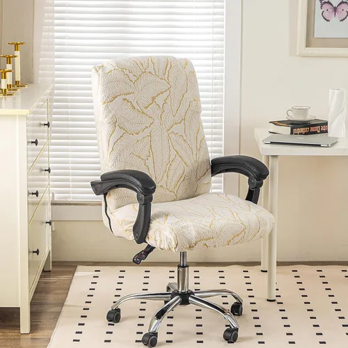 Vista 48 de Fundas elásticas para sillas – Fundas deslizables duraderas con cremallera para escritorio de computadora, sillas universales para juegos/oficina, 05