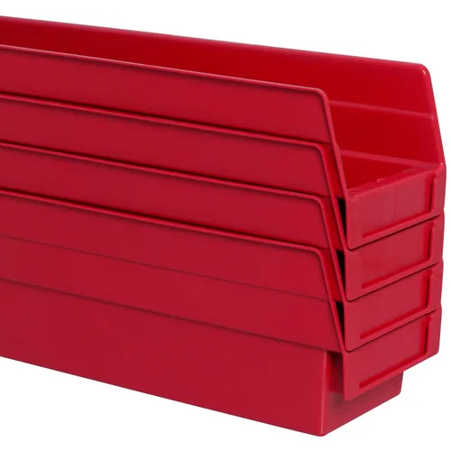 Vista 7 de Caja de anidado tipo estante contenedor Akro-Mils 30120 de 12 x 4 x 4, de plástico transparente, 24