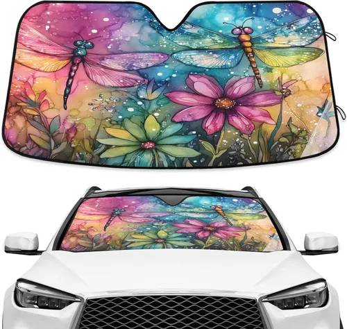 Vista 16 de Parasol de Parabrisas de Mármol Gris Parasol de Acordeón para Automóvil Camión SUV Parabrisas Mármol Dorado Bloquea los Rayos UV Protector de Visera