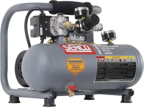 Vista 2 de SENCO PC1010 1/2-Horsepower 1-Gallon Finish and Trim Hot Dog Air Compressor Portable Tire Inflator For Car