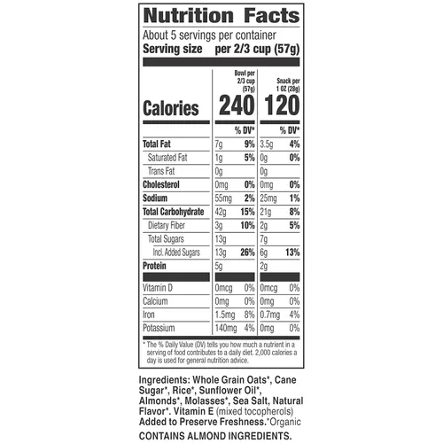 Vista 32 de Cascadian Farm Granola orgánica, cereales de frutas y nueces, bolsa resellable, 11 onzas