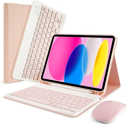 Vista 11 de Funda con Teclado y Ratón LAMA para iPad (A16) de 11ª Generación 2025 / 10ª Generación 2022, Estuche Magnético con Teclado para iPad de 11 Pulgadas