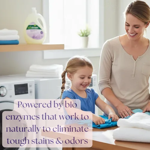 Vista 5 de Biokleen Detergente natural para ropa, 300 cargas HE, líquido, ecológico, a base de plantas, sin fragancia artificial, colores ni conservantes