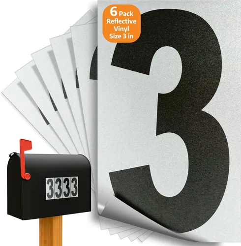 Vista 57 de iSYFIX Calcomanías de vinilo negro número 0 (Zero) – Paquete de 6 calcomanías de 1.5 pulgadas – Calcomanías de alta calidad, fondo reflectante