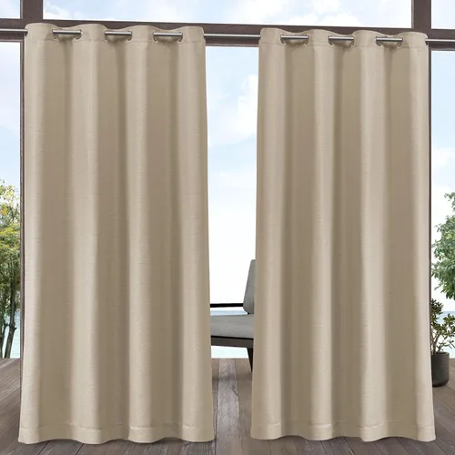 Vista 16 de Exclusive Home Aztec - Par de paneles de cortinas para interiores y exteriores con ojales, 54 x 96 pulgadas, Azure