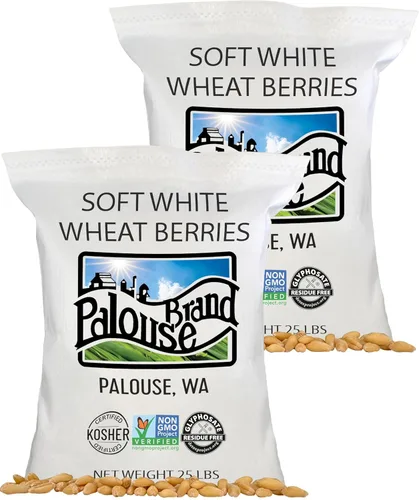 Vista 10 de Palouse Brand Bayas de trigo certificadas sin residuos de glifosato, 100 libras, blanco duro, blanco suave, rojo duro invierno, bayas de trigo
