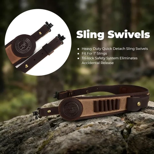 Vista 8 de TOURBON Eslinga para arma/Correa para rifle con portacartuchos para .30-06 .30-30 .45-70 .233