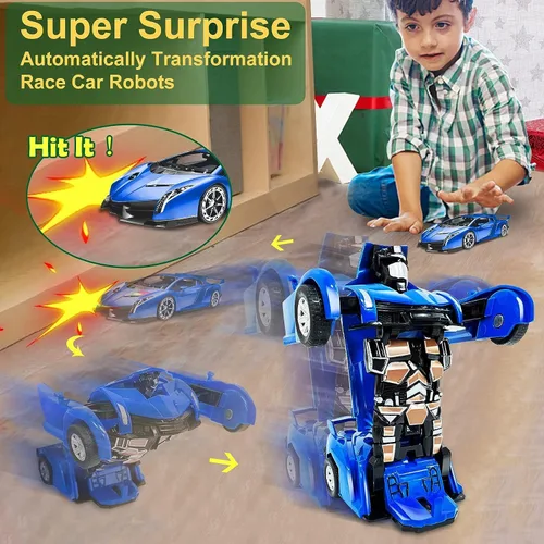 Vista 4 de AMENON 24 piezas de juguetes de robot de coche transformable, calendario de Adviento de Navidad 2025 para niños y niños, calendario de cuenta