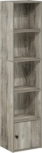 Vista 437 de Furinno - Estantería de cubos de 5 niveles serie Luder para libros y almacenamiento, color negro