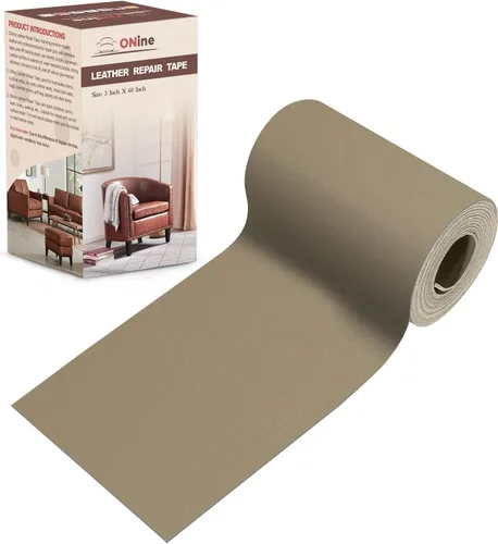 Vista 18 de Cinta de reparación de piel de 3 x 60 pulgadas, parche autoadhesivo de reparación de piel para sofás, muebles, asiento del conductor (color negro)