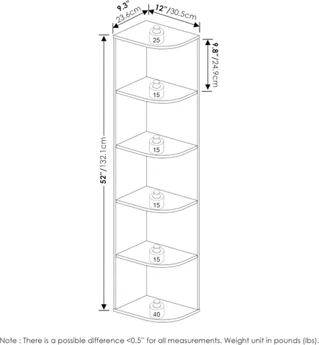 Vista 33 de Furinno - Estantería de cubos de 5 niveles serie Luder para libros y almacenamiento, color negro