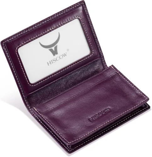 Vista 11 de Funda de piel para tarjetas de visita para hombres y mujeres, piel de becerro italiana