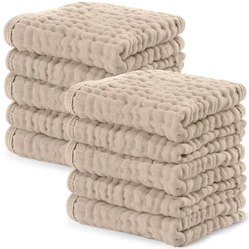 Vista 35 de Comfy Cubs - Paquete de 6 paños de muselina para eructos, 20 x 10 pulgadas, grandes, de 6 capas, 100 % algodón ultra absorbente para babeo