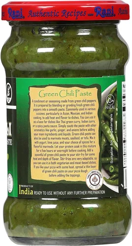 Vista 7 de Asian Kitchen - Pasta de cocina de chile verde, tarro de vidrio de 10.58 onzas (10.58 oz) ~ Vegano Sin gluten Sin OMG Sin colores Origen
