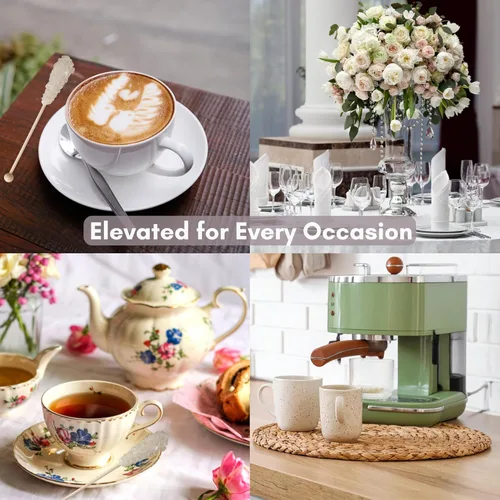 Vista 5 de Civilized Coffee Palitos de azúcar prémium – Agitadores Swizzle Rock Candy para café, té y cócteles, envueltos individualmente (25 unidades)