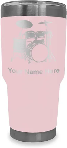 Vista 17 de LaserGram Vaso aislado al vacío de 20 onzas, juego de batería, grabado personalizado incluido (negro)