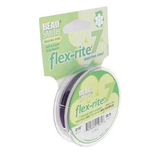 Vista 9 de The Beadsmith Flex-Rite 7 hebras de nailon recubierto de nailon, alambre de cuentas de acero inoxidable, suministro de fabricación de joyas