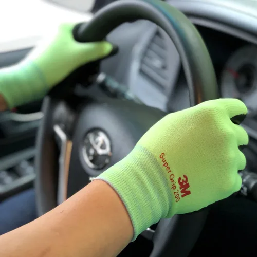 Vista 3 de 3M Super Grip 200 - Guantes de trabajo recubiertos de espuma de nitrilo para todo el día, 10 pares (L, verde)